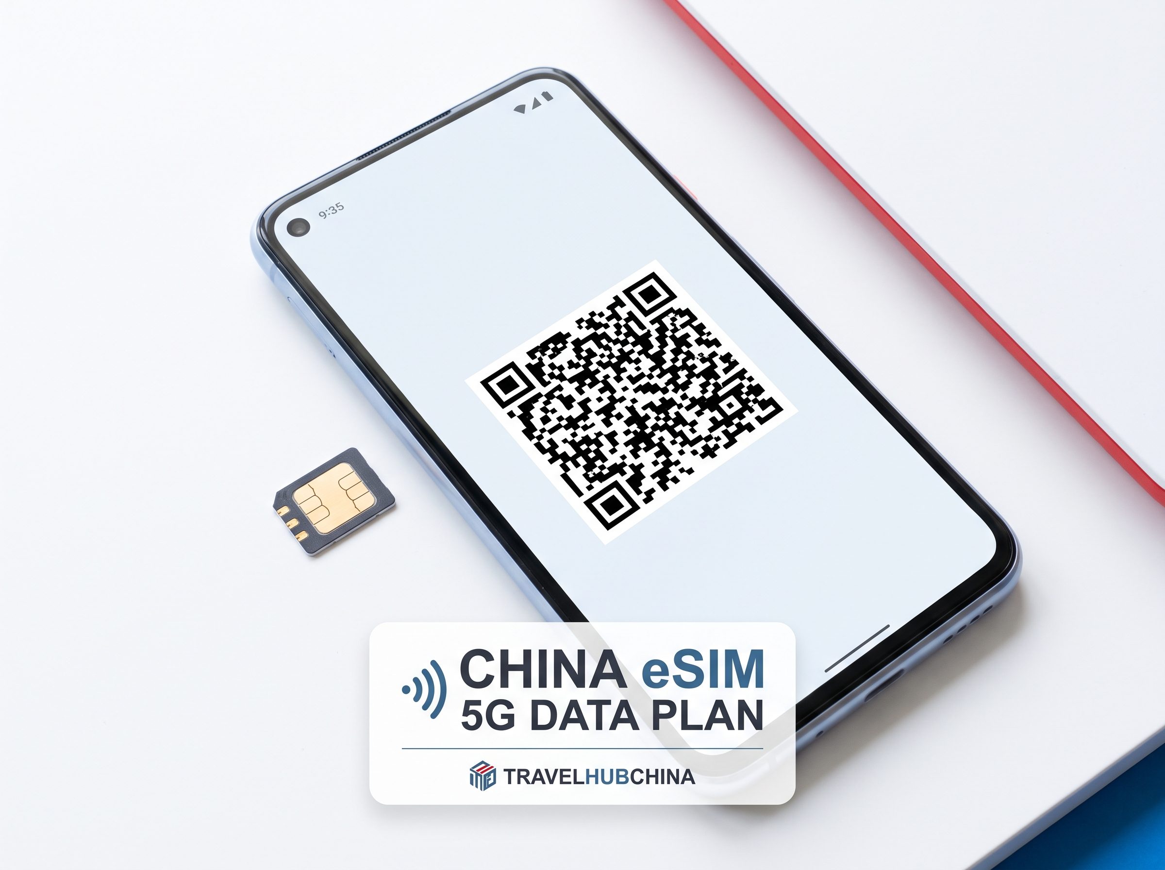 China eSIM product card showing mainland China, Hong Kong, and Macau map silhouettes with 5G signal bar and $0.17 price tag