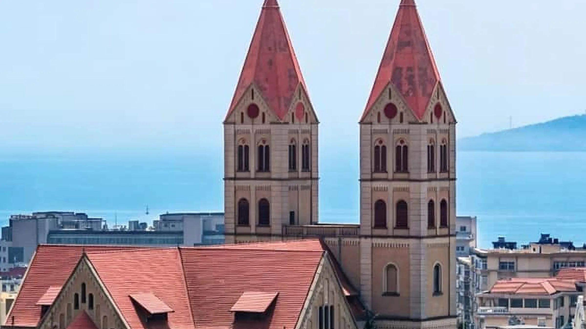 St. Michael's Cathedral — 1934 Gothic Revival church at the top of the German Old Town.